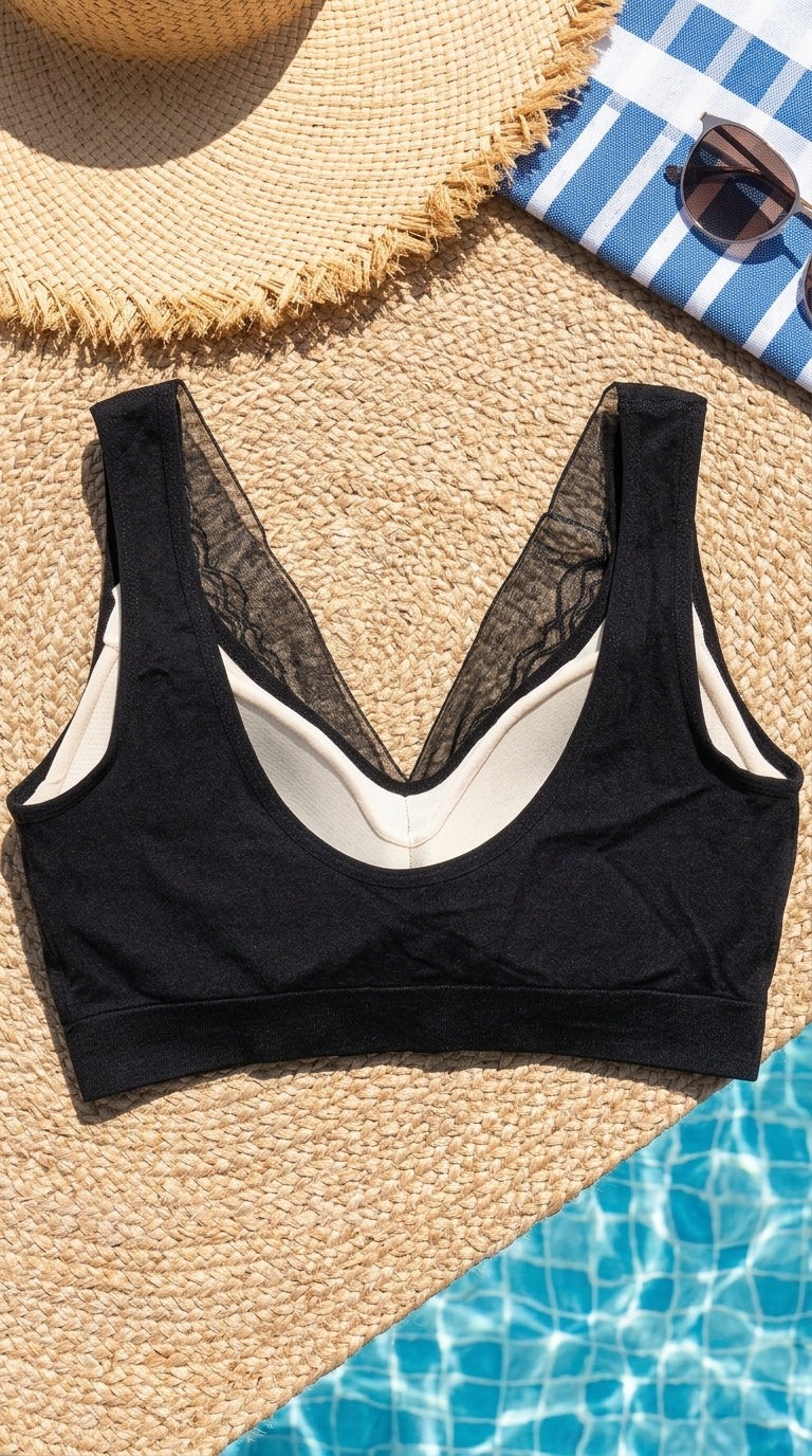 Black Seamless Bra For Women LB5360