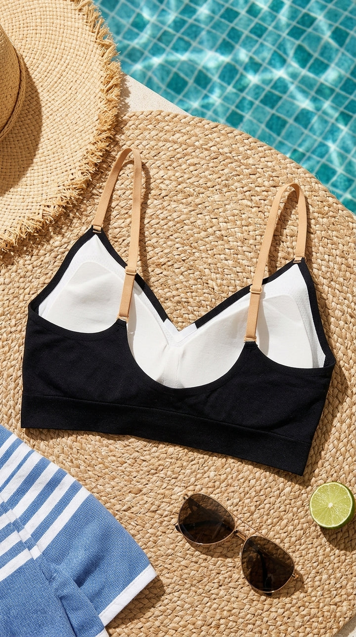 Black Seamless Bra For Women LB5361