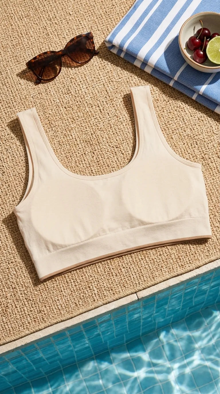 Beige Seamless Bra For Women LB5363
