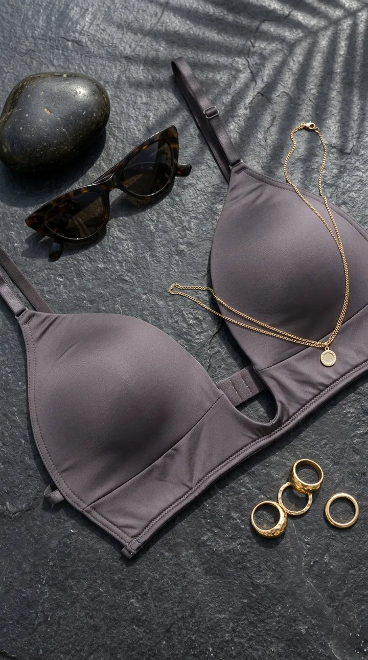 Grey Padded Bra For Women LB5366