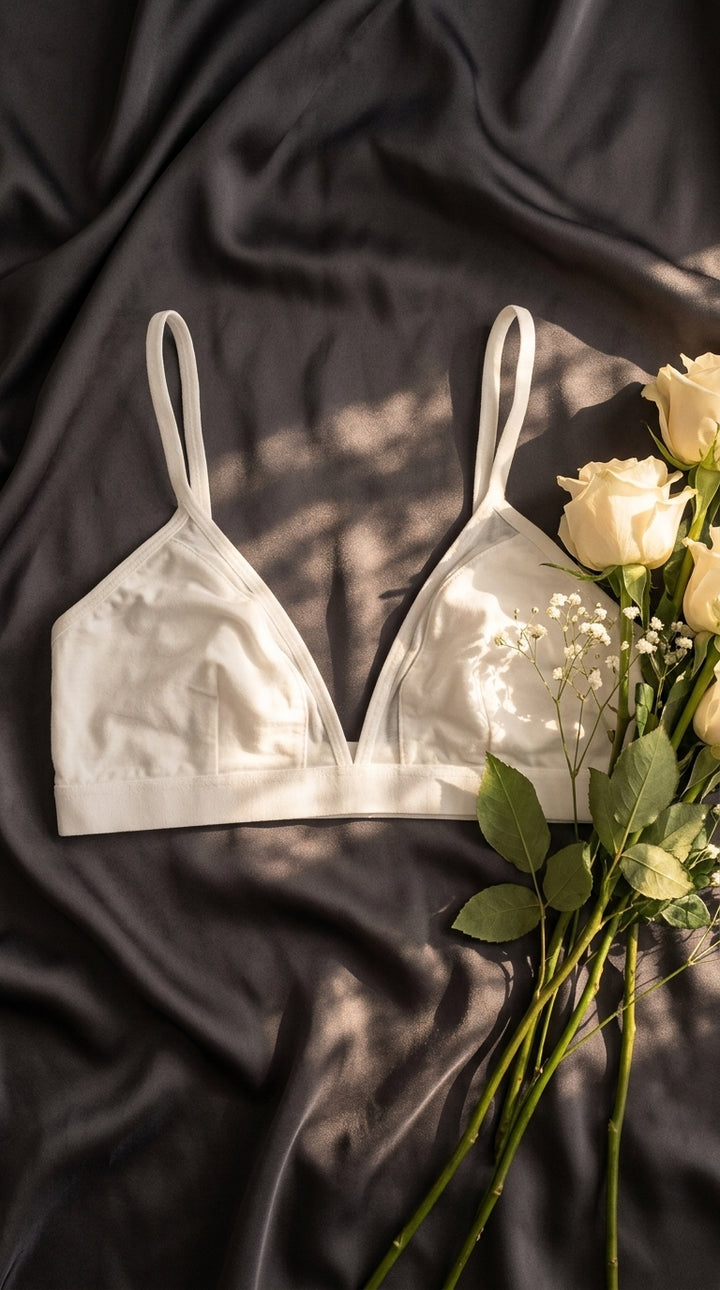 White Cotton Bra For Women LB5367