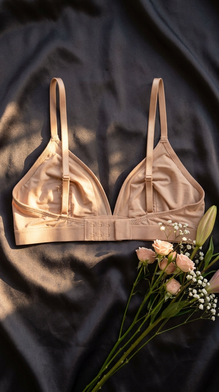 Beige Cotton Bra For Women LB5367