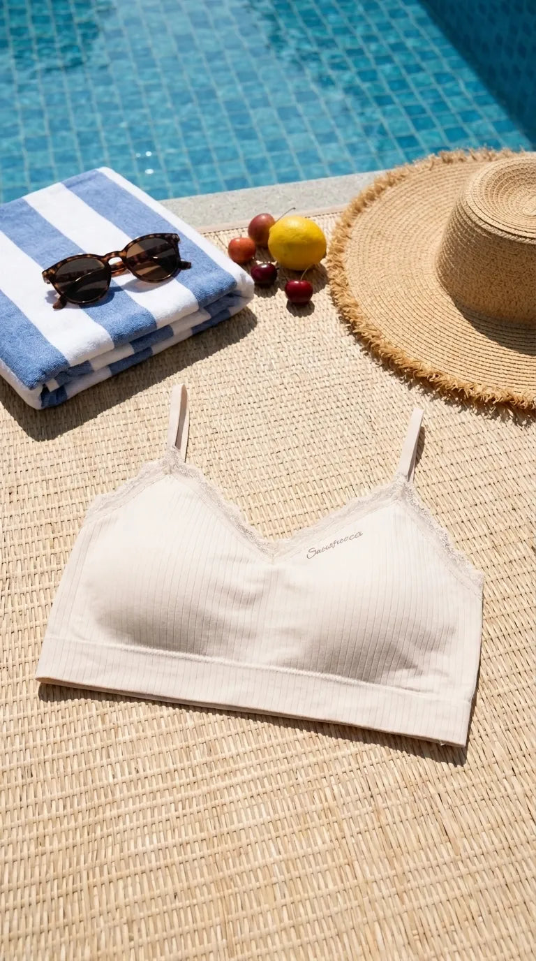 Beige Seamless Bra For Women LB5371