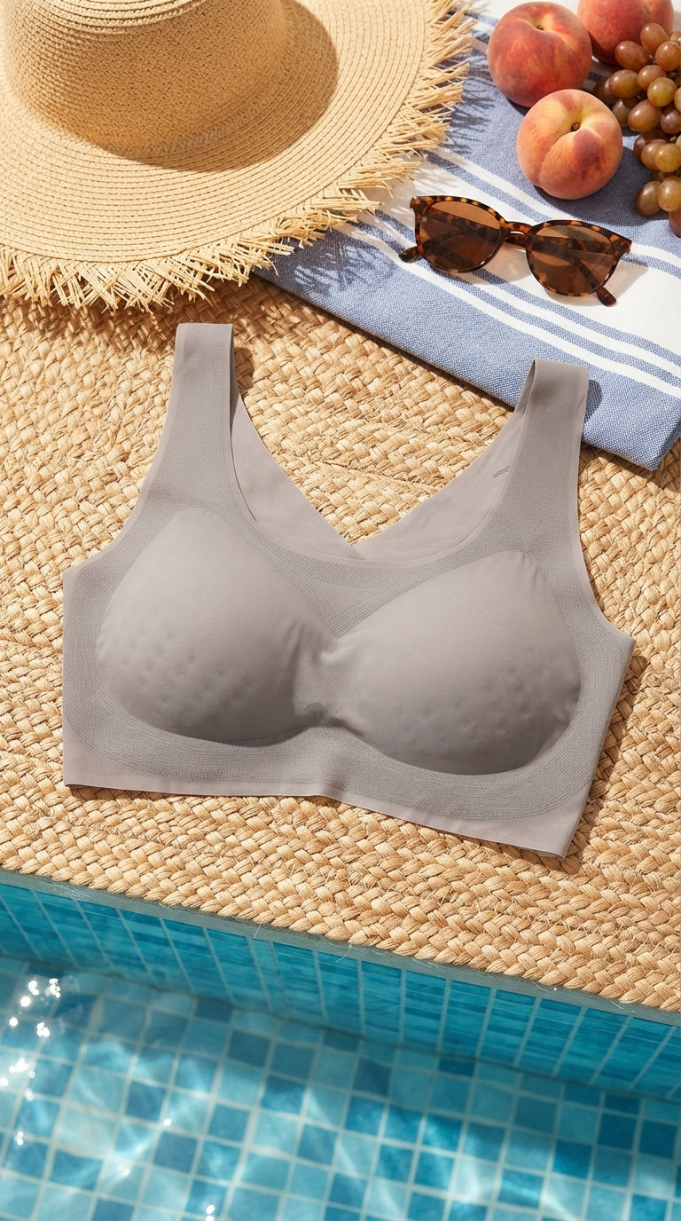Grey Seamless Bra For Women LB5373