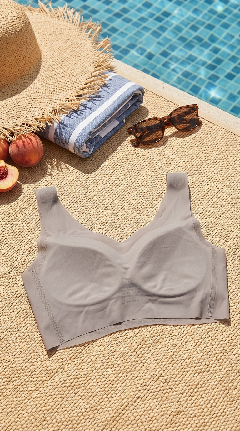 Grey Seamless Bra For Women LB5373
