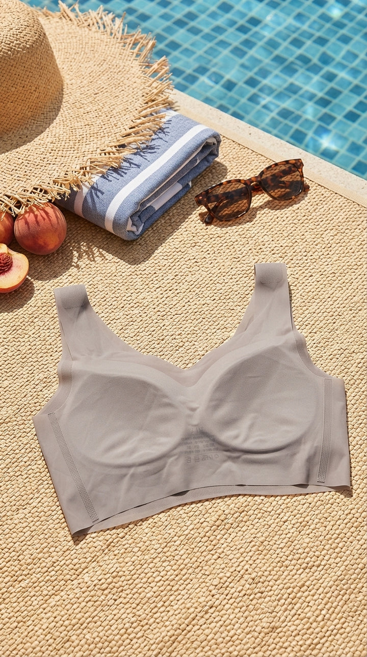 Grey Seamless Bra For Women LB5373