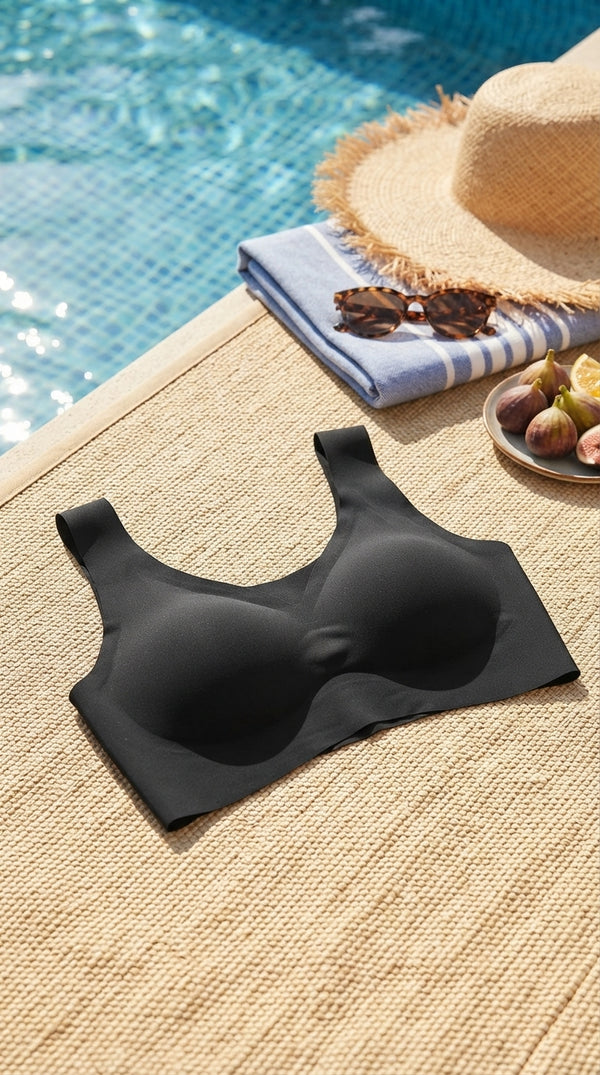 Black Seamless Bra For Women LB5379