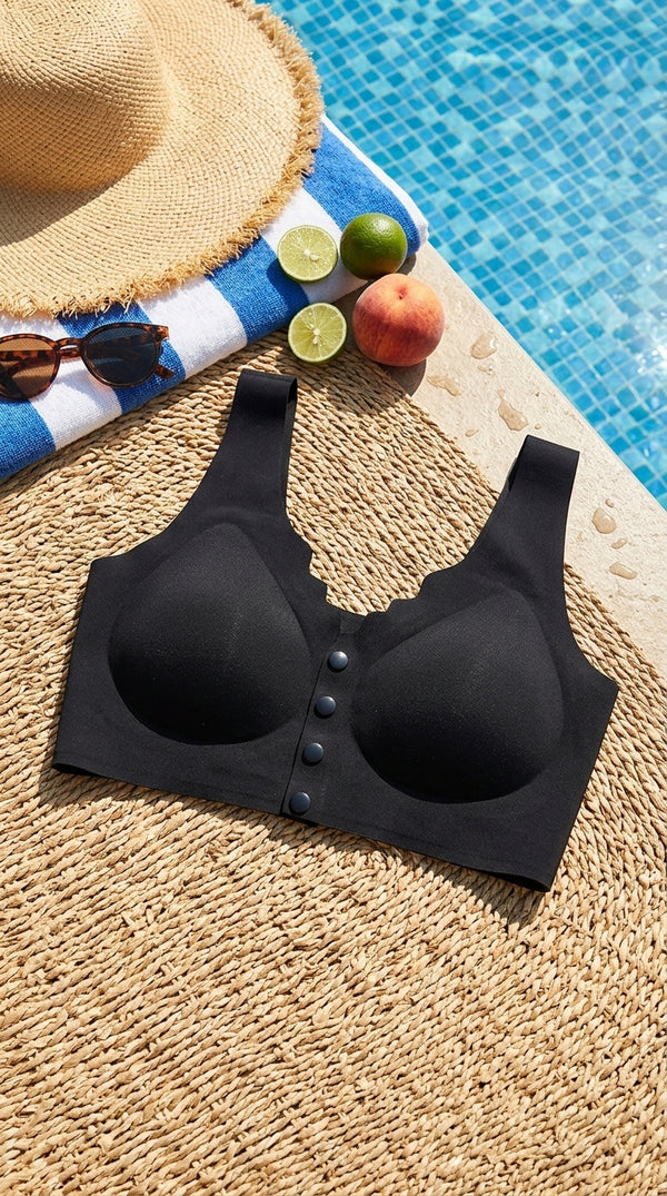 Black Seamless Bra For Women LB5380