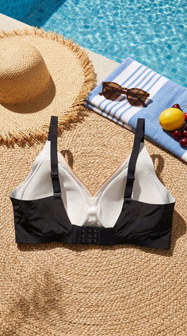 Black Seamless Bra For Women LB5384
