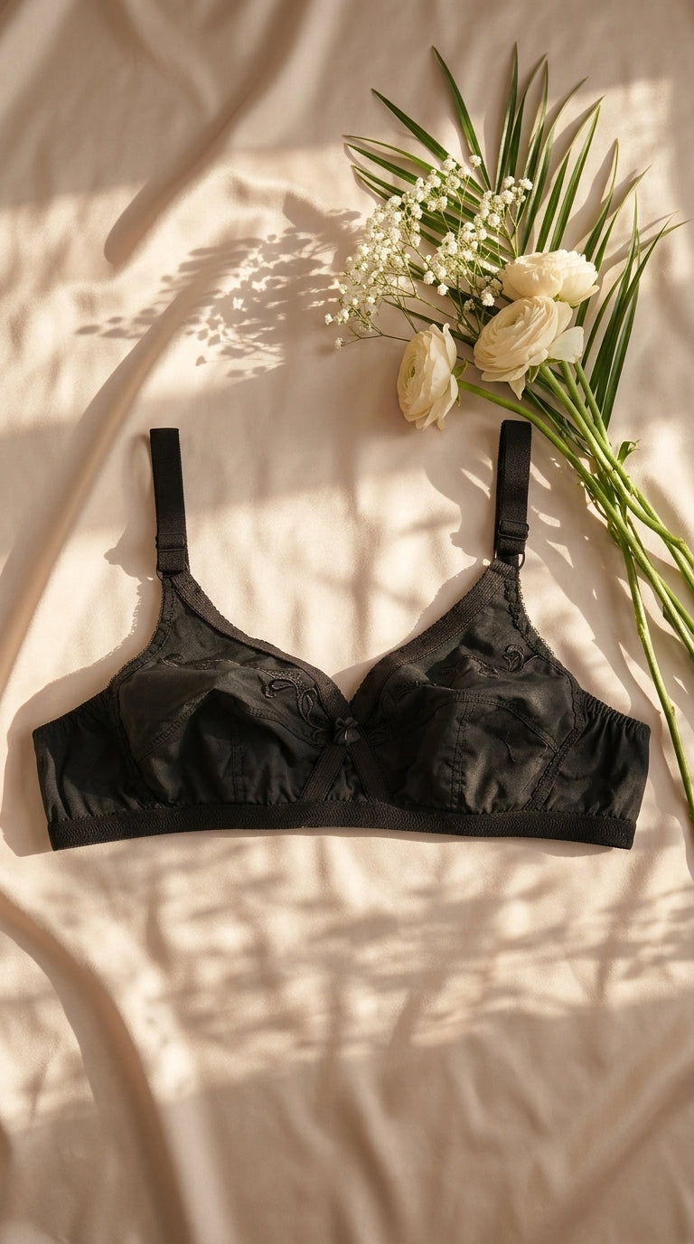 Black Cotton Bra For Women LB5394