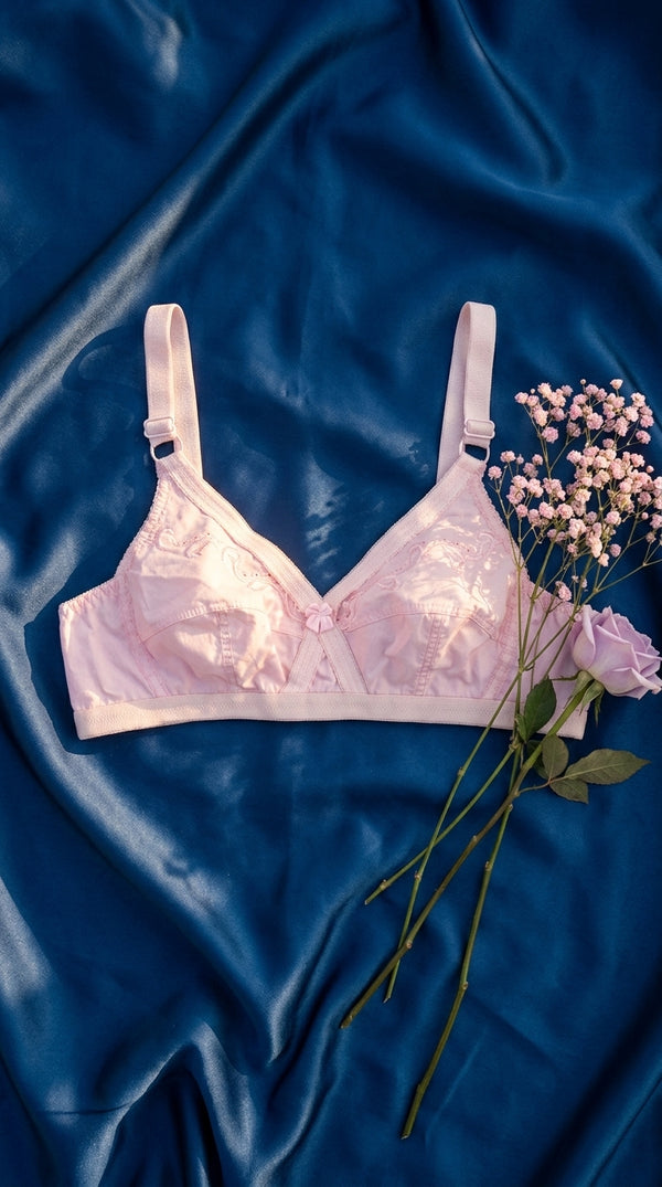 Pink Cotton Bra For Women LB5394