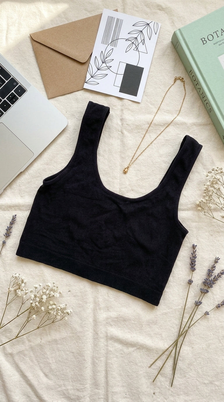 Black Bra Crop Top For Women LB5397