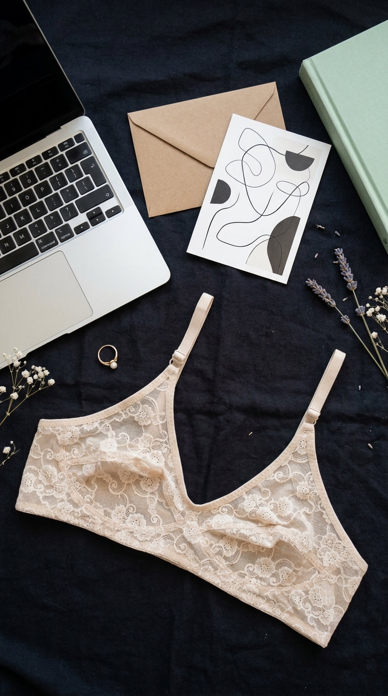 Beige Cotton Bra For Women LB5406