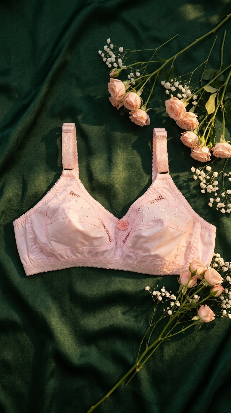 Pink Cotton Bra For Women LB5428