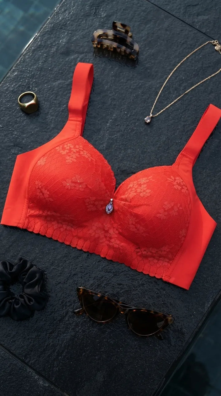 Red Padded Bra For Women LB5439