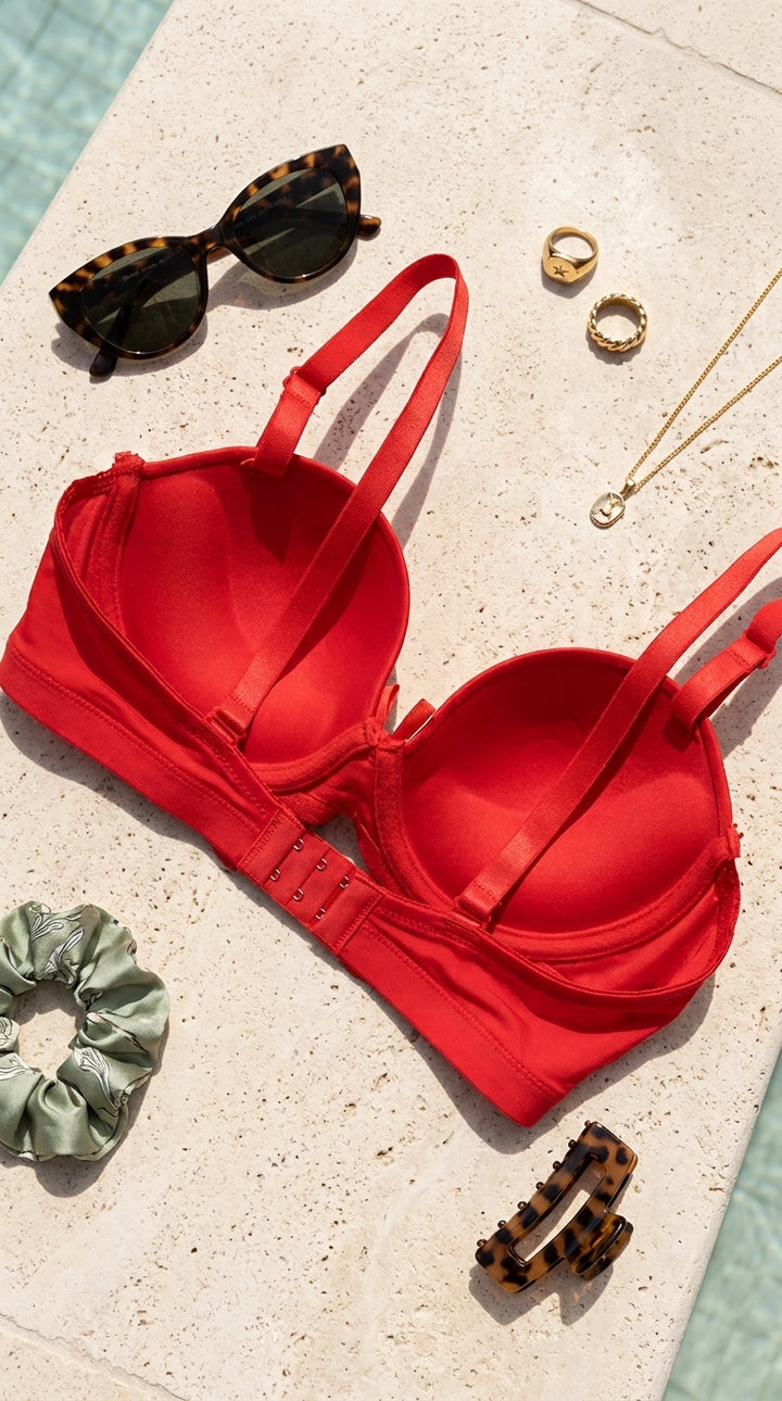 Red Padded Bra For Women LB5443