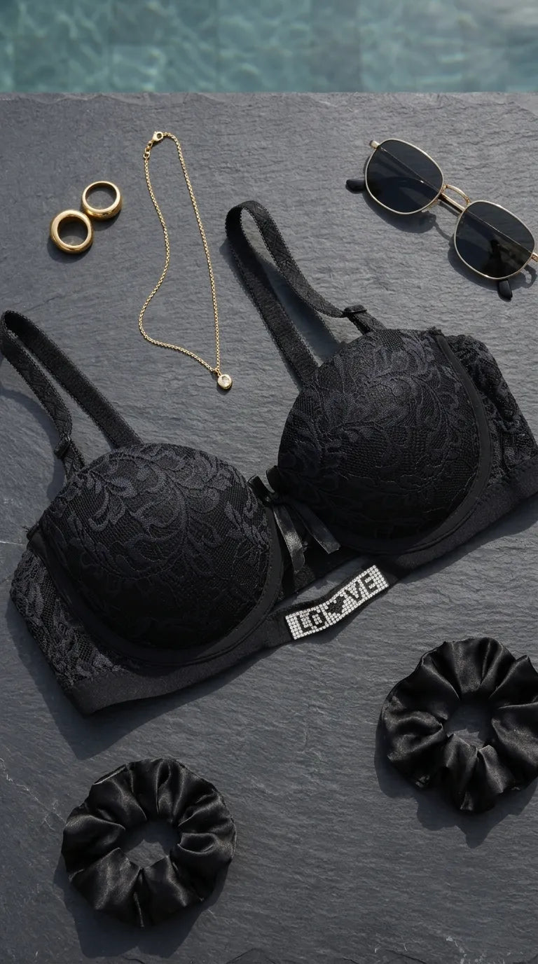 Black Padded Bra For Women LB5444