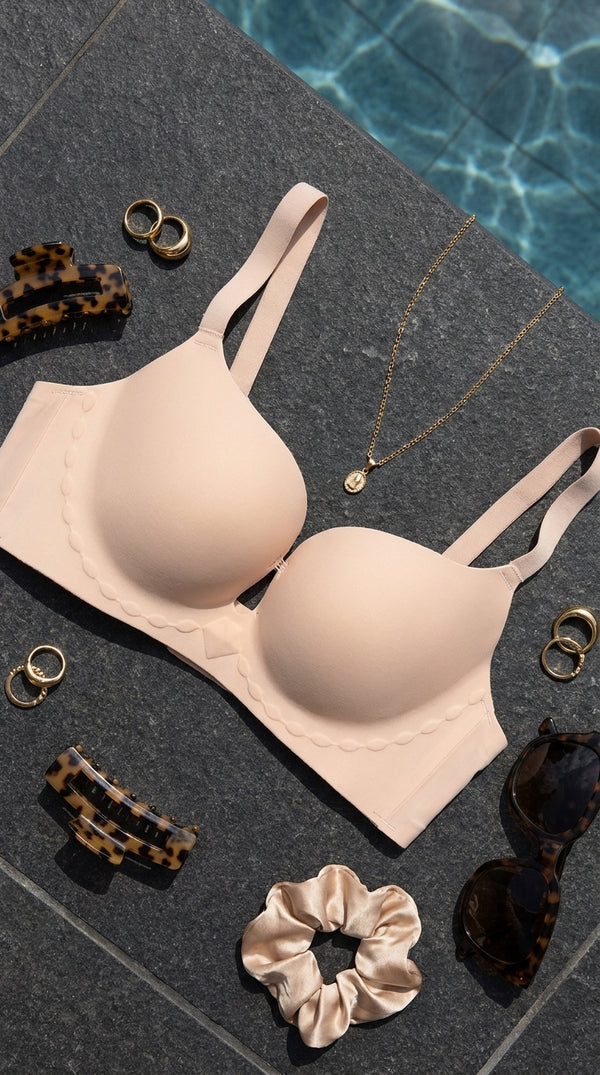 Nude Pink Padded Bra For Women LB5448