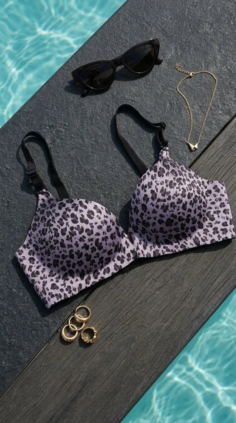Blk/Blu Push-Up Bra For Women LB5450