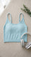 Light Blue Crop Top Bra For Women LB5475