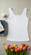 White Solid Tank Top LC0016