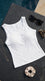 White Solid Tank Top LC003309