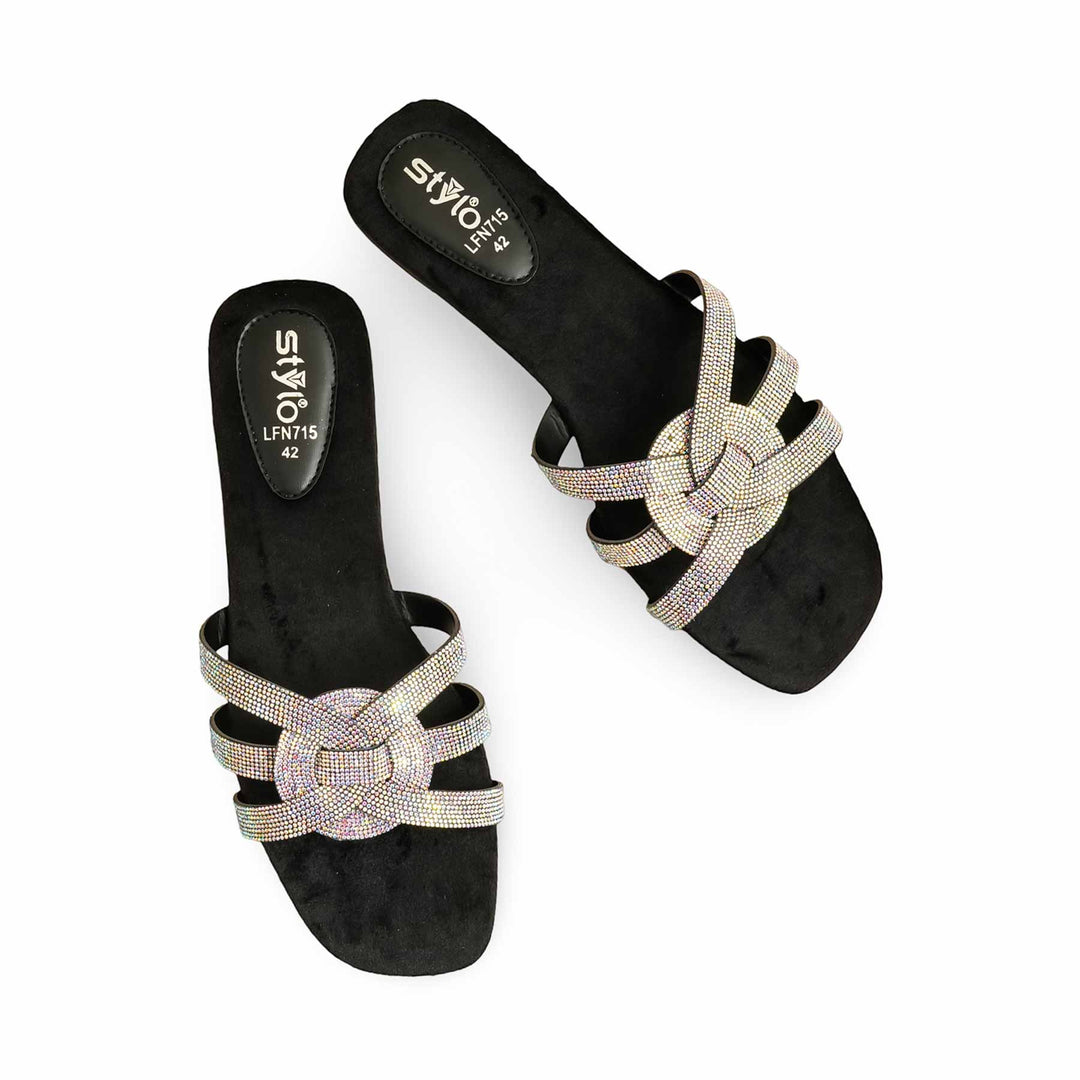 Black Fancy Slipper LFN715