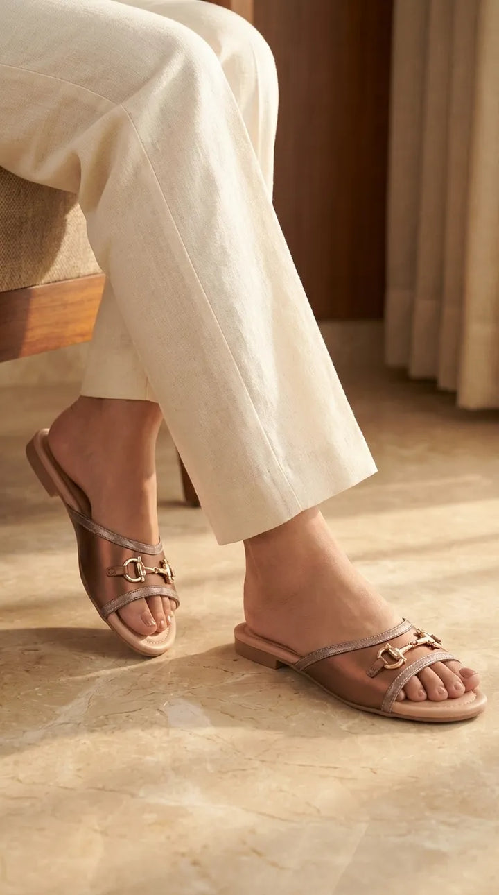 Peach Formal Slipper For Women LFR728