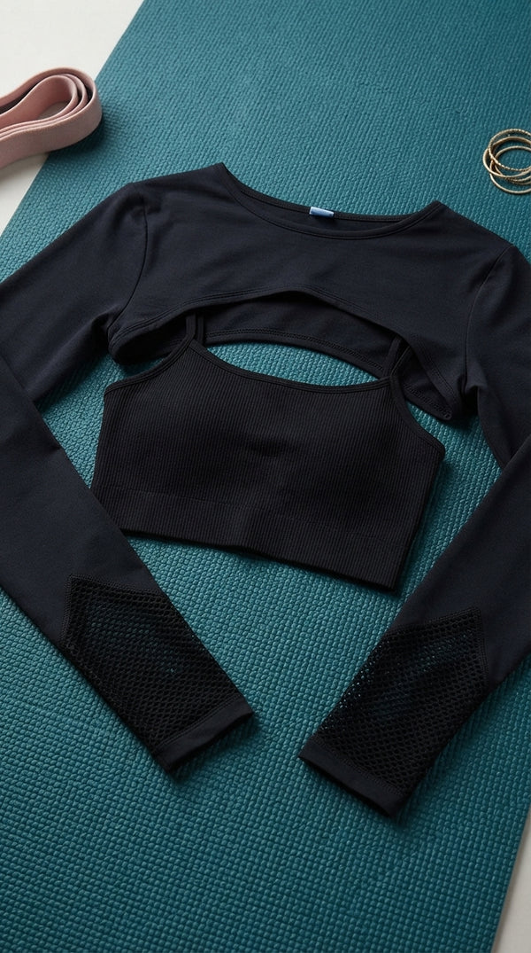 Black Gym Shirt For Ladies LG0023