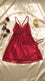 Maroon Short Nighty For Women LN0108
