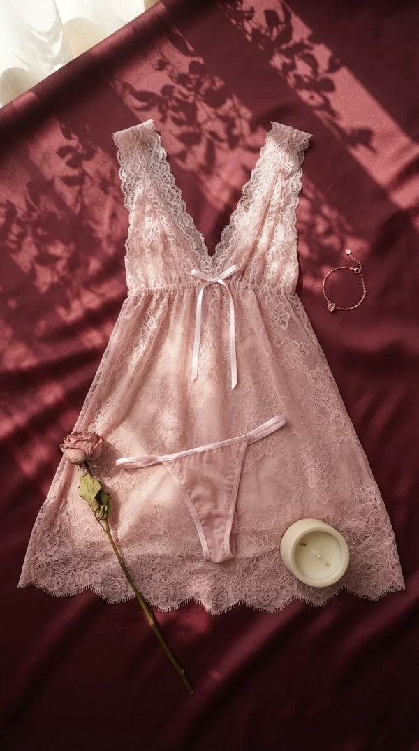 Pink Short Nighty For Women LN0113