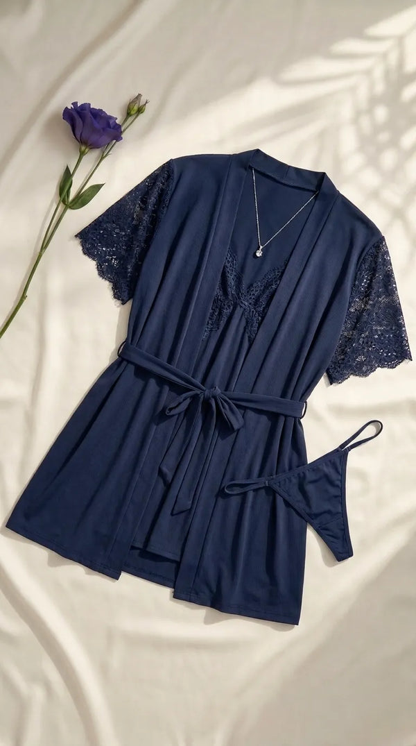 Blue Short Inner Gown Nighty LN0115