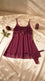 Maroon Short Nighty For Women LN0123