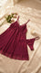 Maroon Short Nighty For Women LN0124