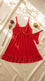 Red Short Nighty For Women LN0129