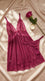 Maroon Short Nighty For Women LN0130