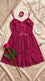 Maroon Short Nighty For Women LN0143