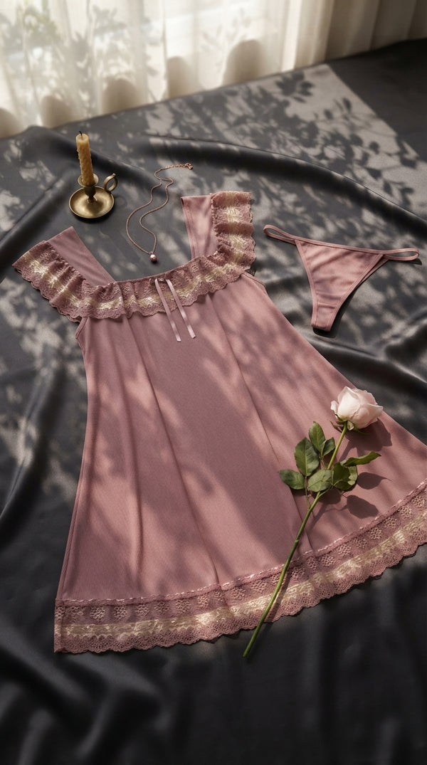 Pink Short Nighty For Women LN0145