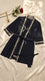 Black Short Inner Gown Nighty LN0147