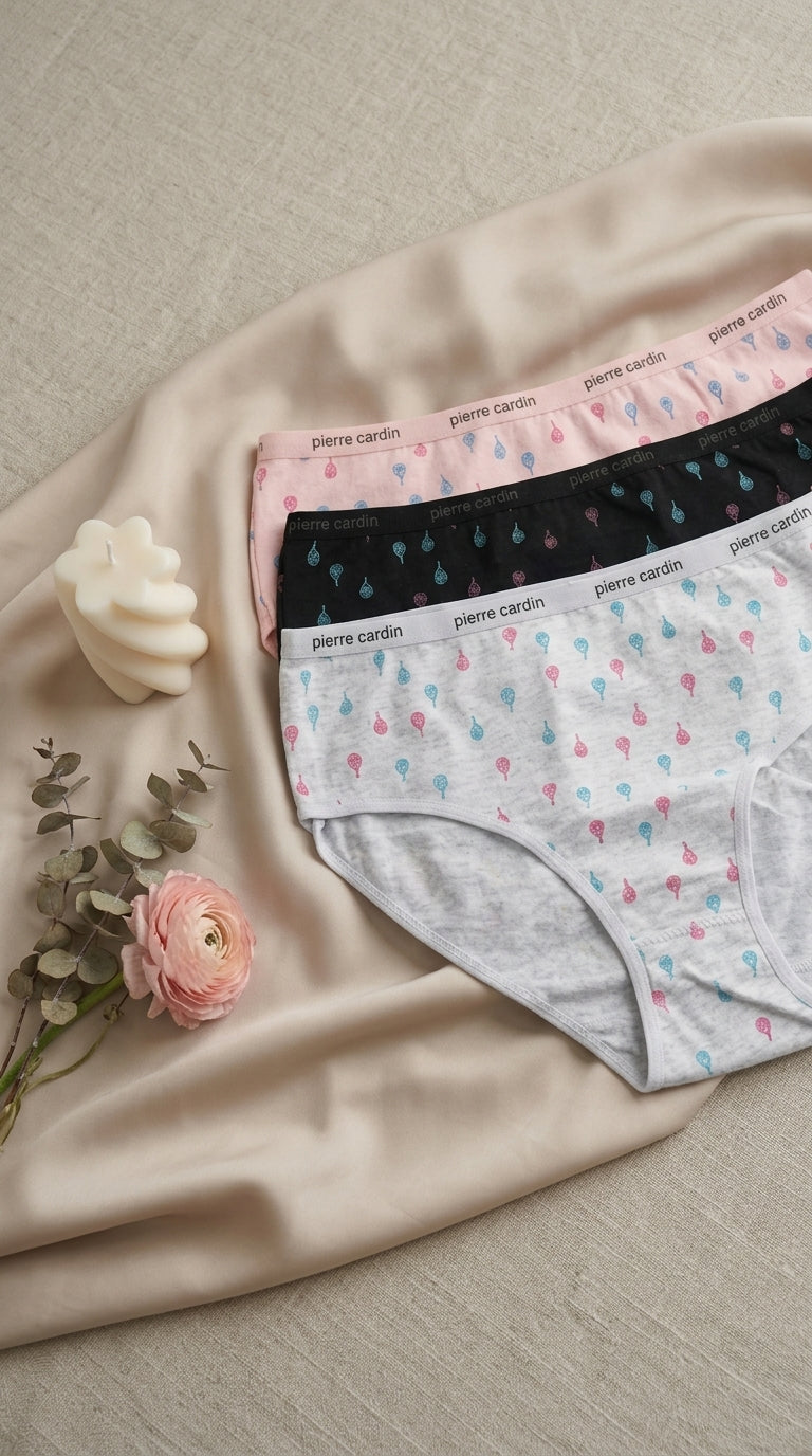 Multy Pack Of Three Full Brief Panties LP0021
