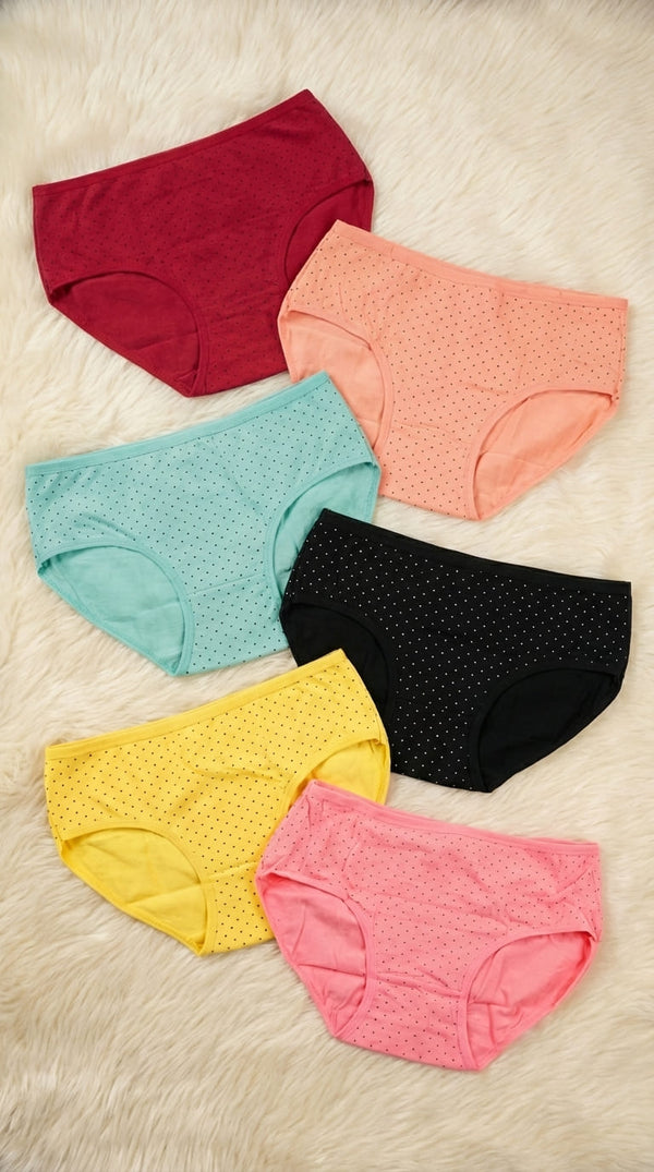 Multy Pack Of Six Full Brief Panties LP0028