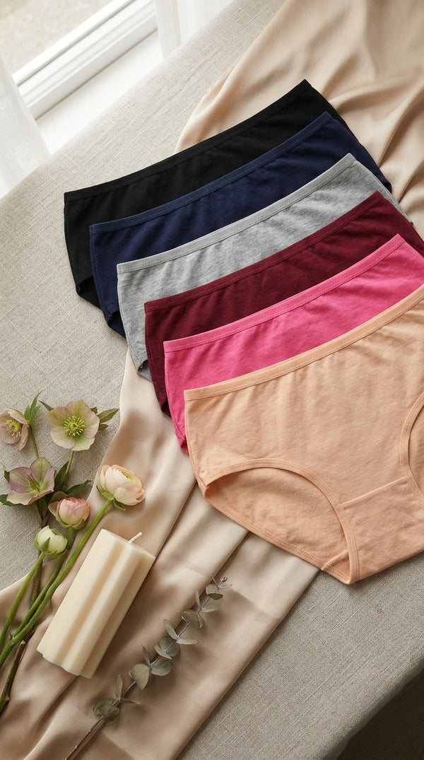 Multy Pack Of Six Full Brief Panties LP0040