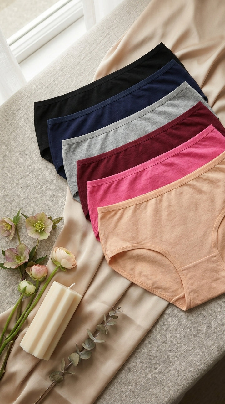 Multy Pack Of Six Full Brief Panties LP0040