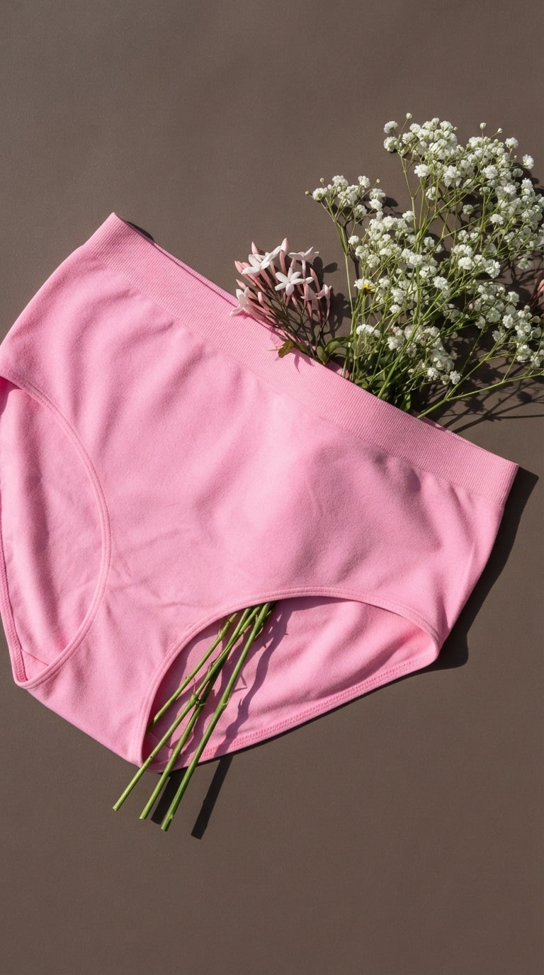 Pink Mid Rise Pantie For Women LP5277
