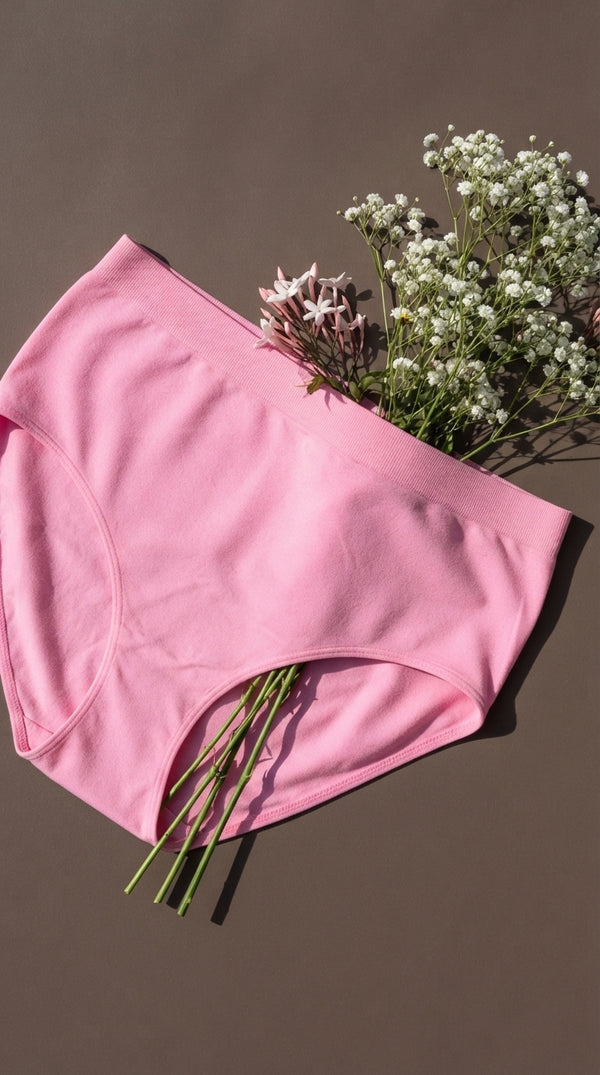 Pink Mid Rise Pantie For Women LP5277