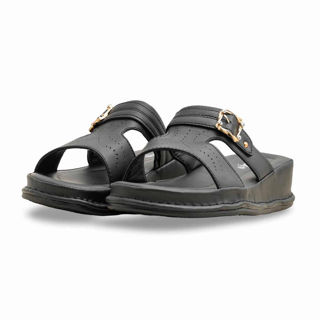 Black Formal Slipper For Ladies LPU702