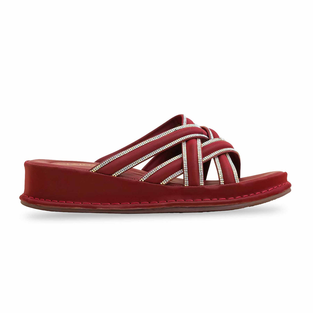 Maroon Formal Slipper LPU703
