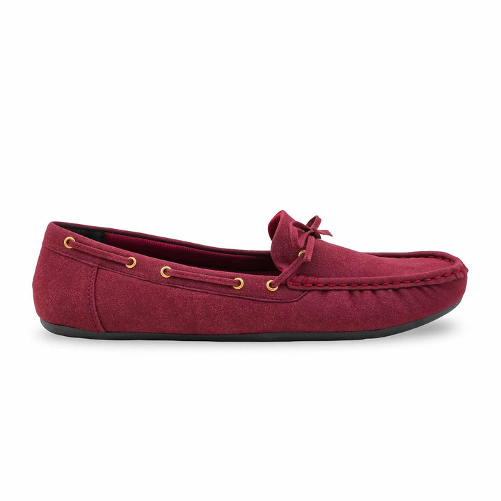 Maroon Moccasin For Ladies LWN429