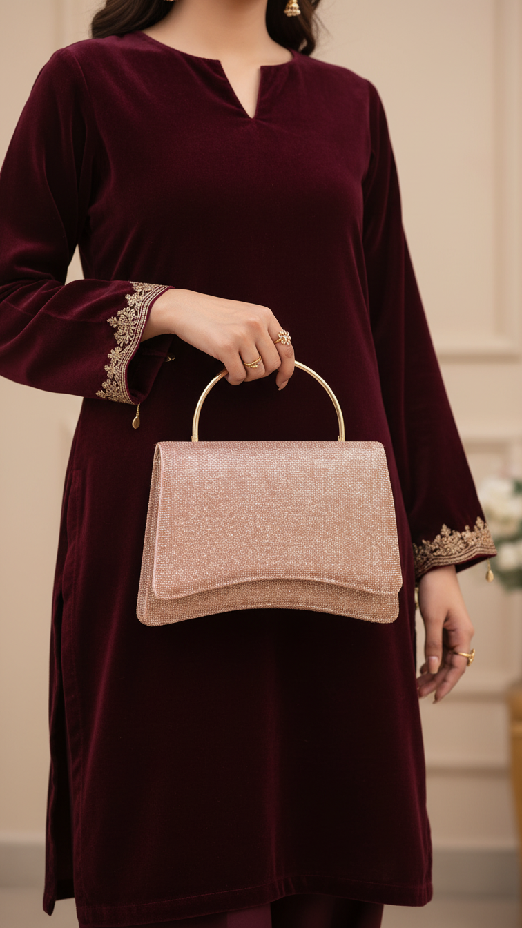 AB Golden Fancy Clutch P15333
