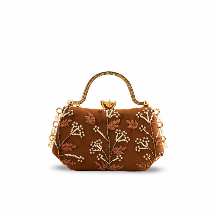 Brown Fancy Clutch P15399